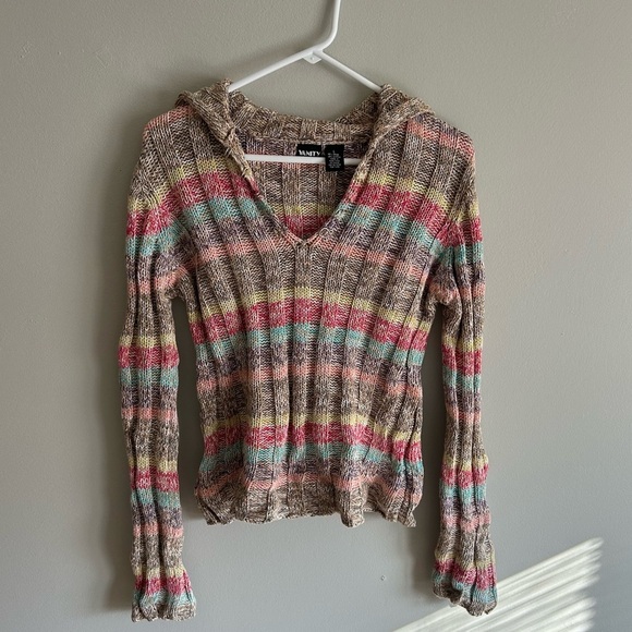 Vintage 90’s Y2K Vanity Striped Sweater - Size L - Picture 1 of 4